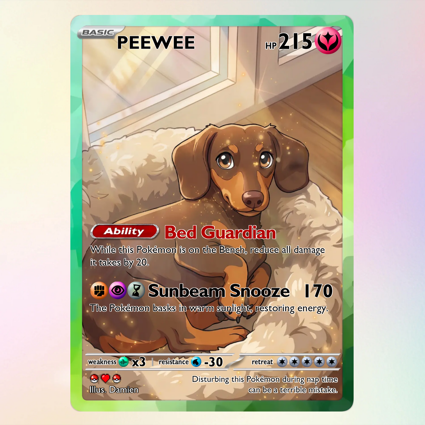 Custom Pokémon Card for Pet, Personalized Pokémon Card with Pet Photo for Dog Dad Dog Mom